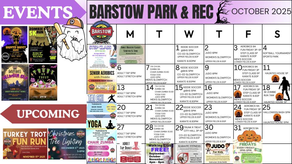 Park & Rec Calendars Oct-Dec 2025